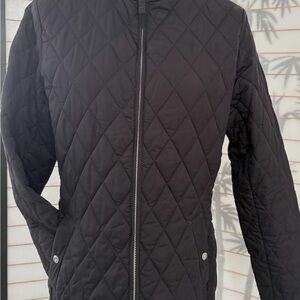 Lands' End Black Quilted Women's Puffer Jacket